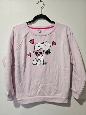 Vera Bradley Snoopy Heart Pink Crewneck